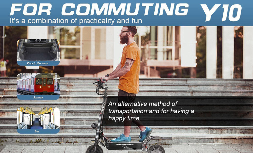 YUME Y10 Electric Scooter, 1200*2 Motor, 52V 23.4Ah Battery, 10