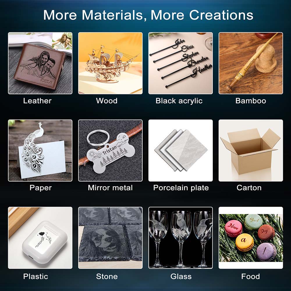 ZBAITU F20-VF 20W Lasermodul, Luftunterstützung, Fixfokus, 0,08 x 0,08 mm Spot, 0,01 mm Genauigkeit, Doppellüfter