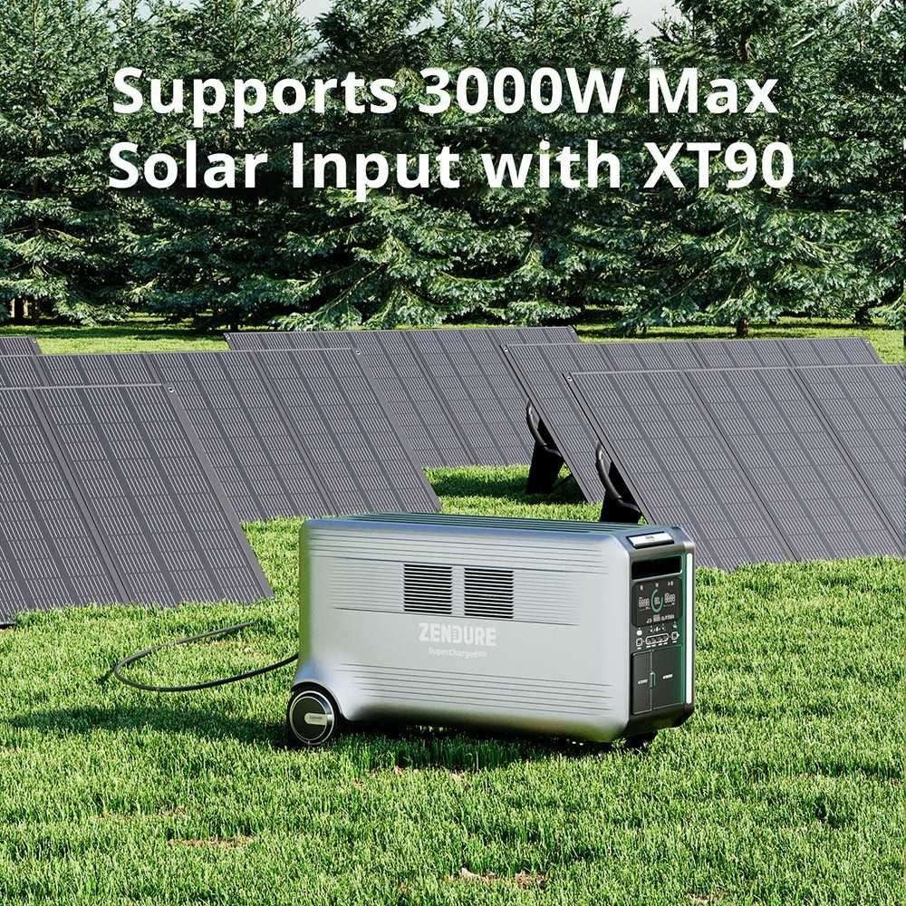 ZENDURE SuperBase V4600 Portable Power Station, 4608Wh LiFePO4 Battery, 3800 AC Output, Expandable to 46080Wh, 120V/240V Dual Voltage, 16 Outputs, 3000W Solar Input, APP Control