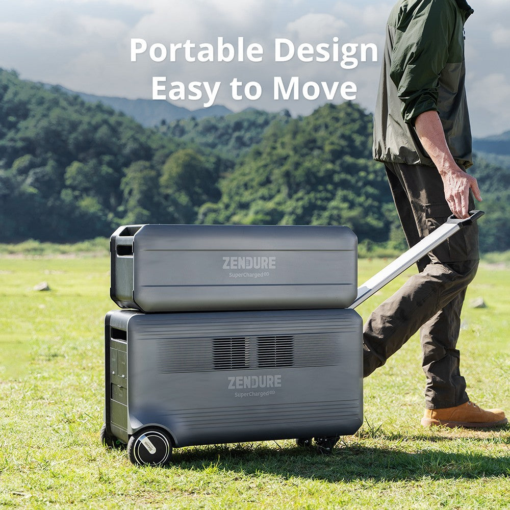 ZENDURE SuperBase V4600 Portable Power Station, 4608Wh LiFePO4 Battery, 3800 AC Output, Expandable to 46080Wh, 120V/240V Dual Voltage, 16 Outputs, 3000W Solar Input, APP Control